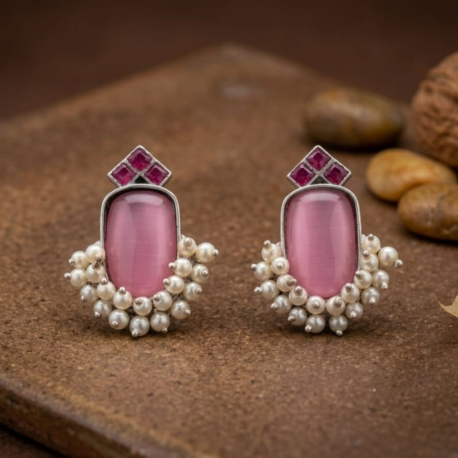 Ganga Yamuna - Drop Stud Earrings