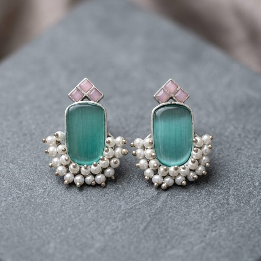 Ganga Yamuna -Drop Stud Earrings