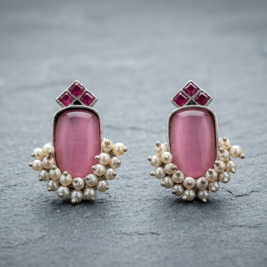 Ganga Yamuna - Drop Stud Earrings