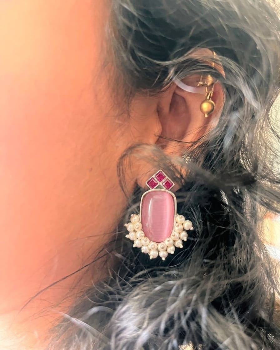 Ganga Yamuna - Drop Stud Earrings